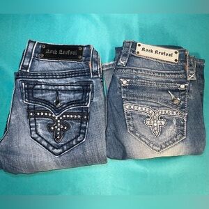 Rock Revival Boot Cut Jeans LOT OF 2 PAIRS Size 26 NWOT